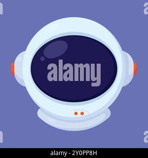 Icona vettore elmetto astronauta. vettore spaziale dell'elmetto astronauta. icona astronauta spaziale Illustrazione Vettoriale