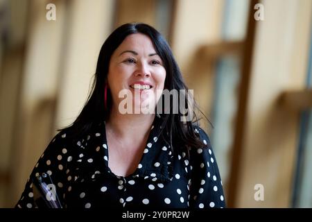 Edimburgo Scozia, Regno Unito 03 settembre 2024. Monica Lennon MSP al Parlamento scozzese. credito sst/alamy notizie in diretta Foto Stock