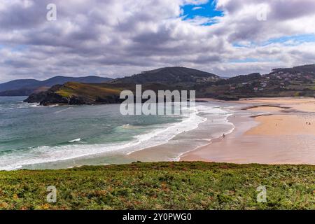 Coppa del mondo di surf, spiaggia di Pantin, una delle migliori spiagge per il surf del mondo, Valdoviño Foto Stock