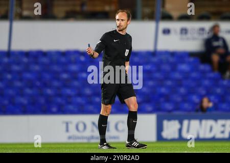 Birmingham, Regno Unito. 3 settembre 2024. Arbitro Sam Purkiss durante il Bristol Street Motors Trophy match Birmingham City vs Walsall al St. Andrew's @ Knighthead Park, Birmingham, Regno Unito, 3 settembre 2024 (foto di Gareth Evans/News Images) a Birmingham, Regno Unito, il 9/3/2024. (Foto di Gareth Evans/News Images/Sipa USA) credito: SIPA USA/Alamy Live News Foto Stock