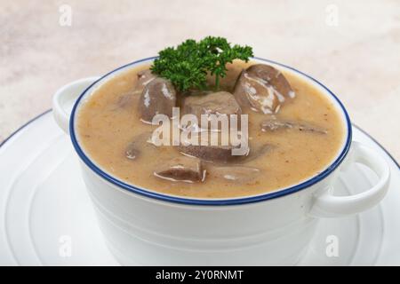 Stufato di carne, disossato, gulasch, senza contorno, fatto in casa, niente persone Foto Stock