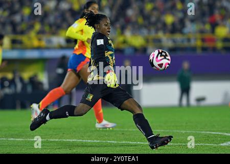 Bogotà, Colombia. 3 settembre 2024. La portiere, Catherine Biya del Camerun, durante la partita del gruppo A della Coppa del mondo femminile Colombia 2024 tra Colombia e Camerun, allo stadio El Campin, a Bogotà il 3 settembre 2024. Foto: Julian Medina/DiaEsportivo/Alamy Live News crediti: DiaEsportivo/Alamy Live News Foto Stock