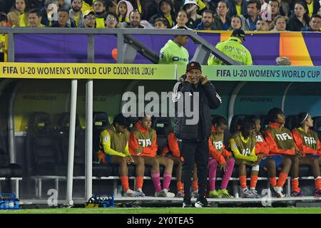 Bogotà, Colombia. 3 settembre 2024. Carlos Alberto Paniagua allenatore della Colombia, durante la partita del gruppo A della Coppa del mondo femminile Colombia 2024 tra Colombia e Camerun, allo Stadio El Campin, a Bogotà il 3 settembre 2024. Foto: Julian Medina/DiaEsportivo/Alamy Live News crediti: DiaEsportivo/Alamy Live News Foto Stock