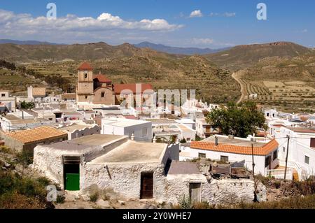 Città di Lucainena de las Torres, Provincia di Almeria, Andalusia, Spagna Foto Stock