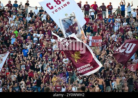 Tifosi del Torino FC durante il Venezia FC vs Torino FC, partita di calcio italiano di serie A A Venezia, Italia, agosto 30 2024 Foto Stock