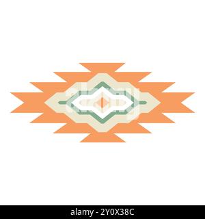 Elemento di design colorato Geometric Aztec Illustrazione Vettoriale