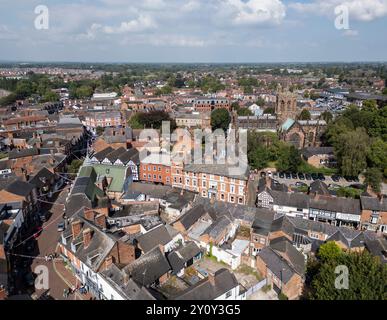 Centro città, Nantwich, Cheshire, Inghilterra, aereo Foto Stock