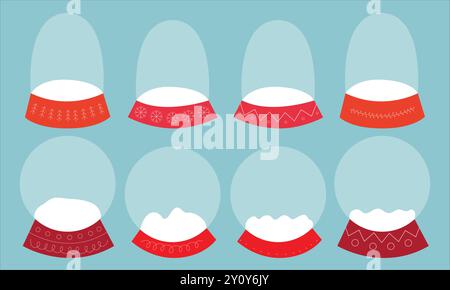 Globi da neve vuoti Illustrazione Vettoriale