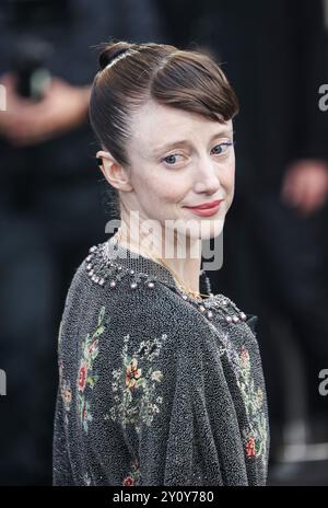 Londra, Regno Unito. 3 settembre 2024. Andrea Riseborough ha partecipato alla prima inglese di "Lee" all'Odeon Luxe Leicester Square a Londra. Credito: SOPA Images Limited/Alamy Live News Foto Stock