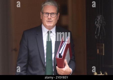 Londra, Regno Unito. 4 settembre 2024. Il primo ministro britannico Sir Keir Starmer lascia Downing Street per i PMQ. Credito: Justin ng/Alamy Live News. Foto Stock