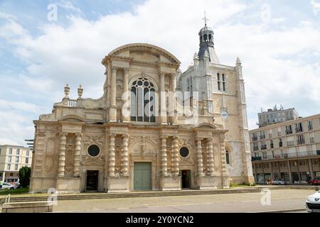 La Cattedrale di le Havre, la Cattedrale di Notre-Dame, risale al XVI secolo Foto Stock