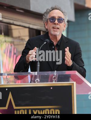 Los Angeles, Stati Uniti. 3 settembre 2024. LOS ANGELES - SEP 4: Tim Burton alla Tim Burton Star Ceremony sulla Hollywood Walk of Fame il 4 settembre 2024 a Los Angeles, CA (foto di Katrina Jordan/Sipa USA) crediti: SIPA USA/Alamy Live News Foto Stock