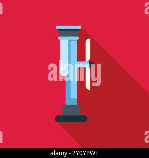 Windsock che indica la direzione e la velocità del vento, equipaggiamento essenziale per la sicurezza aerea negli aeroporti Illustrazione Vettoriale