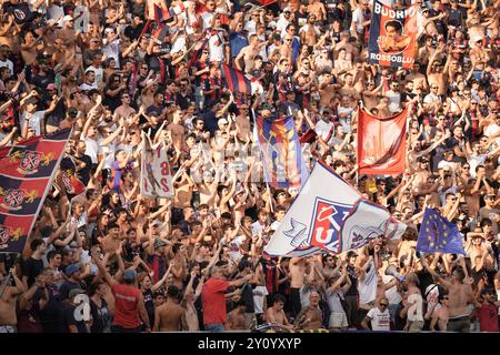 Bologna, Italia. 31 agosto 2024. Tifoso bolognese durante la partita di serie A Enilive 2024/2025 tra Bologna e Empoli - serie A Enilive allo Stadio Renato Dall'Ara - Sport, calcio - Bologna, Italia - sabato 31 agosto 2024 (foto di massimo Paolone/LaPresse) crediti: LaPresse/Alamy Live News Foto Stock