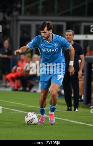 Napoli, Italia. 31 agosto 2024. Italia, 29 marzo 2024: Khvicha Kvaratskhelia durante il campionato italiano di serie A 2024-2025 partita di calcio tra Napoli e Parma allo stadio Maradona, Italia (felice De Martino/ SPP) crediti: SPP Sport Press Photo. /Alamy Live News Foto Stock