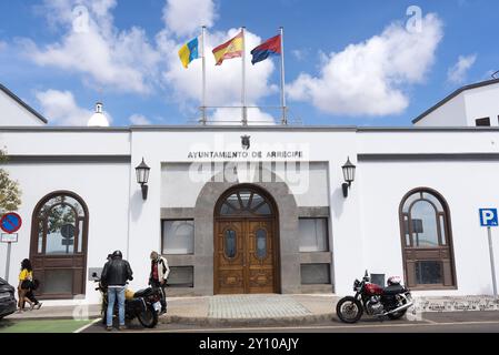 Edificio municipale Areccife, Lanzarote, Isole Canarie, Spagna Foto Stock