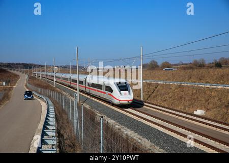 ICE 4 sulla nuova linea Stoccarda - Ulm Foto Stock