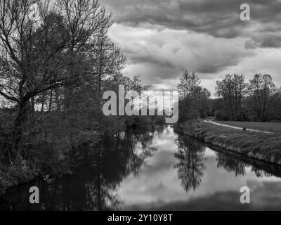 Sulla Schmutter vicino ad Achsheim Foto Stock