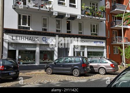Europa, Germania, città anseatica di Amburgo, distretto Hamburg-Neustadt, via Hütten, negozio di pegni Hütten, via residenziale, anni di fondazione Foto Stock