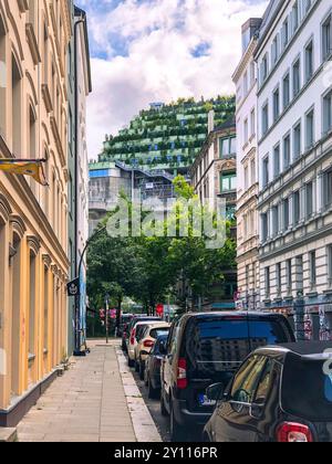 Bunker, Greening, St. Pauli, Amburgo, Germania, Europa Foto Stock