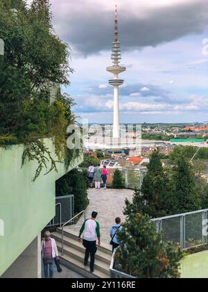 Bunker, Greening, St. Pauli, Amburgo, Germania, Europa Foto Stock