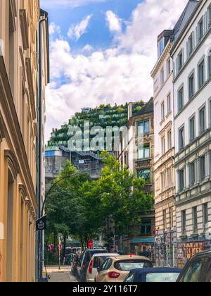 Bunker, Greening, St. Pauli, Amburgo, Germania, Europa Foto Stock