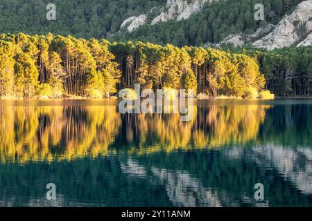 LAC de l'ospedale, area naturale di interesse faunistico e floristico ecologico nei pressi di Porto Vecchio, dipartimento della Corse-du-Sud, Corsica, Francia Foto Stock