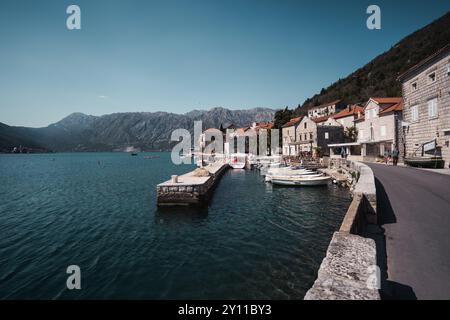 Viaggio nella baia di cattaro Foto Stock