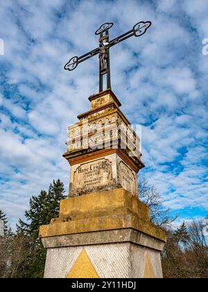 Attraversa la cima del Litermont. 412 m, vicino a Nalbach, distretto di Merzig-Wadern, Saarland, Germania Foto Stock