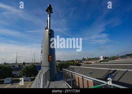 Den Helder, Paesi Bassi. 31 luglio 2024. Museo storico Navale di Den Helder. U-boat Tonijn nell'area esterna Foto Stock