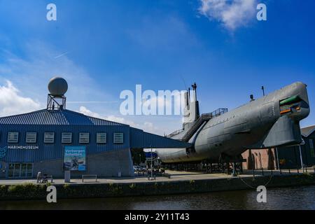 Den Helder, Paesi Bassi. 31 luglio 2024. Museo storico Navale di Den Helder. U-boat Tonijn nell'area esterna Foto Stock