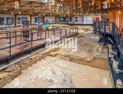 Brading Roman Villa, Brading, Isola di Wight, Inghilterra, Regno Unito Foto Stock