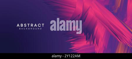 Ondulazione astratta sfondo blu liquido, verde e sfumatura rosa, intestazione sfondo sfumato fluido Abstract Smooth Wave viola, arancione e sfondo sfumato giallo Illustrazione Vettoriale