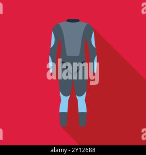 Tuta da immersione che protegge dall'acqua fredda, consentendo di rimanere più a lungo in mare e immergersi più a fondo Illustrazione Vettoriale