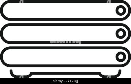 Semplice icona vettoriale delle pinze che reggono tre punte per cacciaviti diverse, isolata su sfondo bianco Illustrazione Vettoriale