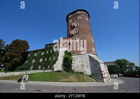 Mura esterne del Castello di Wawel a Cracovia. Foto Stock