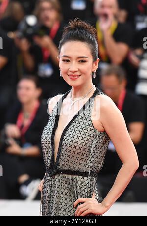 Venedig, Italia. 4 settembre 2024. Zhang Ziyi partecipa alla prima del film "Joker: Folie à Deux" alla 81a Mostra Internazionale d'Arte cinematografica di Venezia. Crediti: Stefanie Rex/dpa-Zentralbild/dpa/Alamy Live News Foto Stock