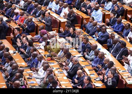 Pechino, Cina. 5 settembre 2024. Il vertice 2024 del Forum sulla cooperazione Cina-Africa (FOCAC) si apre a Pechino, capitale della Cina, 5 settembre 2024. Crediti: Liu Bin/Xinhua/Alamy Live News Foto Stock