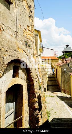 Castello e borgo medievale di Monteverde Irpino, Avellino, Campania. Italia Foto Stock