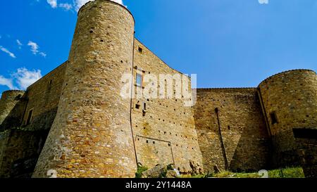 Castello e borgo medievale di Monteverde Irpino, Avellino, Campania. Italia Foto Stock