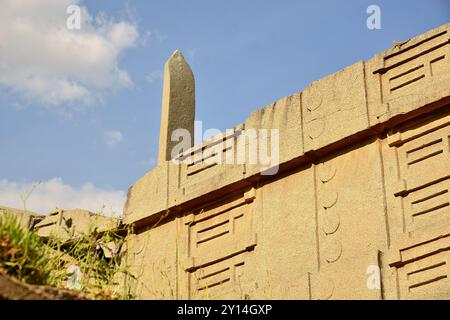 Etiopia, Axum, città situata nella regione del Tigro, le migliaia di stele di Axum hanno reso onore ai governanti e ai nobili della città deceduti Foto Stock