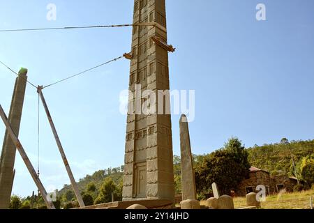 Etiopia, Axum, città situata nella regione del Tigro, le migliaia di stele di Axum hanno reso onore ai governanti e ai nobili della città deceduti Foto Stock