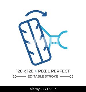 Icona a due linee di colore per l'allineamento delle ruote della vettura Illustrazione Vettoriale