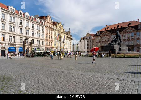 Piazza della città Vecchia di Praga, Repubblica Ceca. Foto Stock