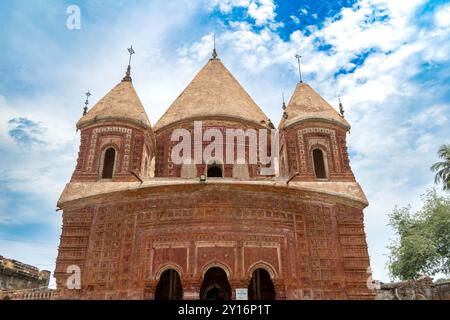 Tempio Pancha Ratna Govinda, divisione Rajshahi, Puthia, Bangladesh. Foto Stock