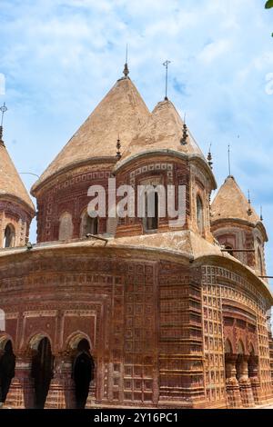 Tempio Pancha Ratna Govinda, divisione Rajshahi, Puthia, Bangladesh. Foto Stock