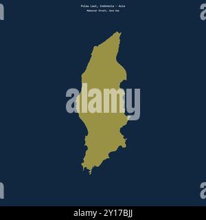 Forma di Pulau Laut nel Mar di Giava, appartenente all'Indonesia Foto Stock