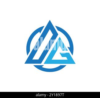 Logo DG creative Initial Later, modello vettore iniziale del logo della lettera dg, logo dg, icona dg, simbolo dg, vettore dg, lettera dg, iniziale dg, logo gd Illustrazione Vettoriale