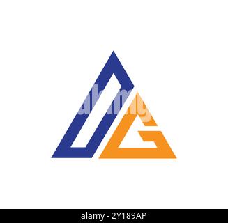 Logo DG creative Initial Later, modello vettore iniziale del logo della lettera dg, logo dg, icona dg, simbolo dg, vettore dg, lettera dg, iniziale dg, logo gd Illustrazione Vettoriale