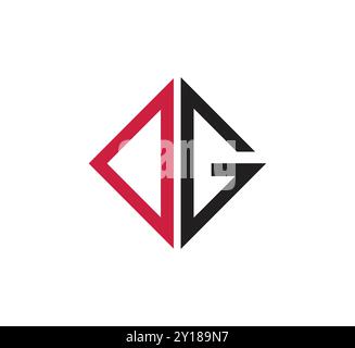 Logo DG creative Initial Later, modello vettore iniziale del logo della lettera dg, logo dg, icona dg, simbolo dg, vettore dg, lettera dg, iniziale dg, logo gd Illustrazione Vettoriale